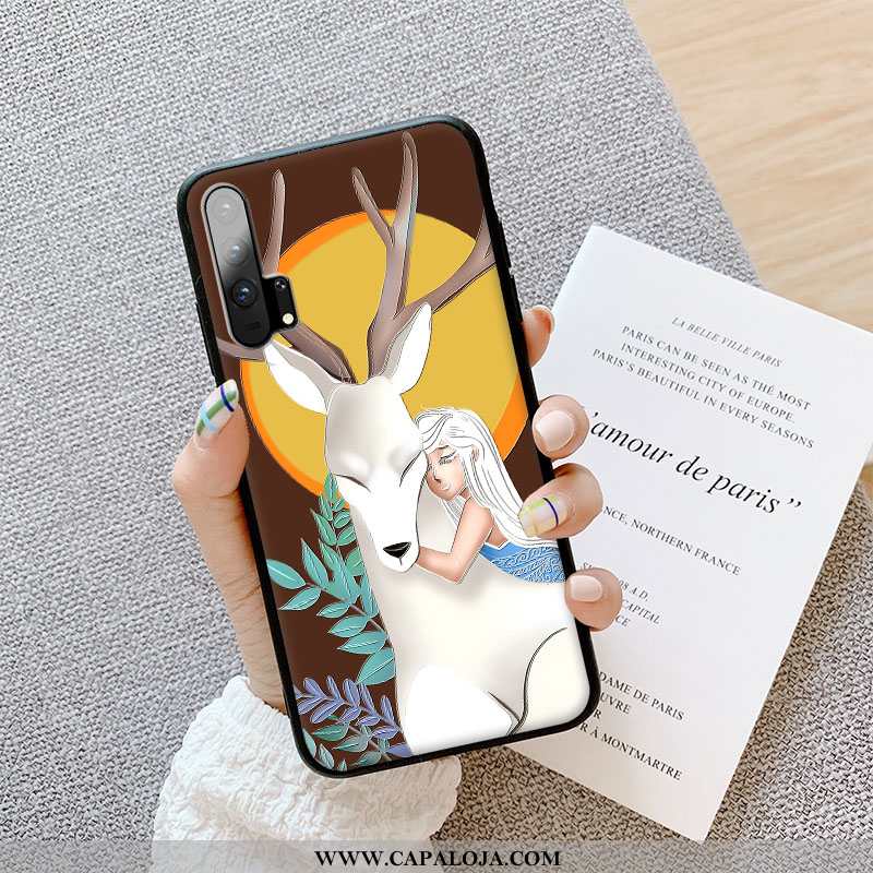 Capa Honor 20 Pro Tendencia Feminino Silicone Criativas Castanho, Capas Honor 20 Pro Soft Barato