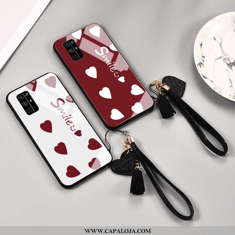 Capa Honor 30s Protetoras Personalizada Vidro Antiqueda Vermelho, Capas Honor 30s Silicone Barato