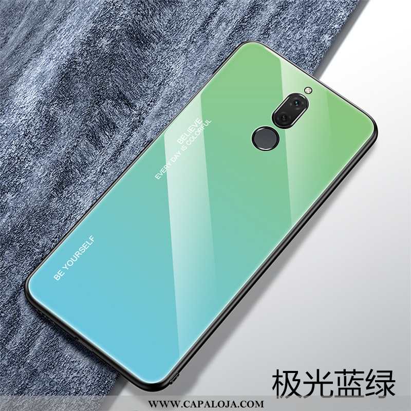 Capa Huawei Mate 10 Lite Silicone Criativas Masculino Gradiente Azul, Capas Huawei Mate 10 Lite Vidr