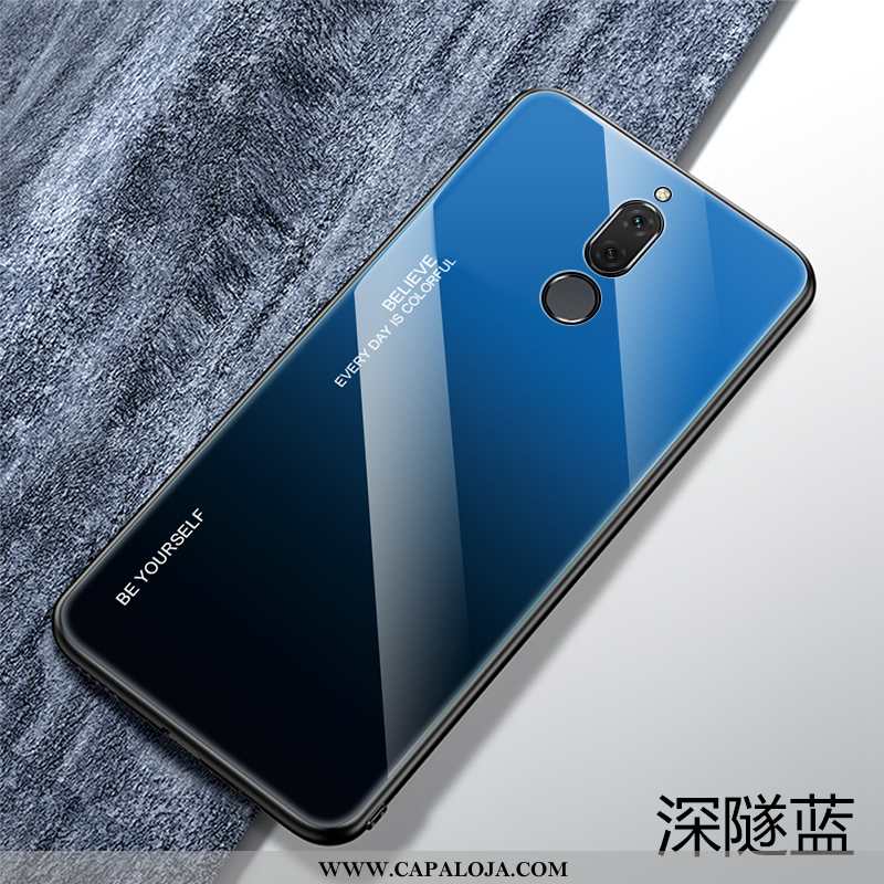 Capa Huawei Mate 10 Lite Silicone Criativas Masculino Gradiente Azul, Capas Huawei Mate 10 Lite Vidr