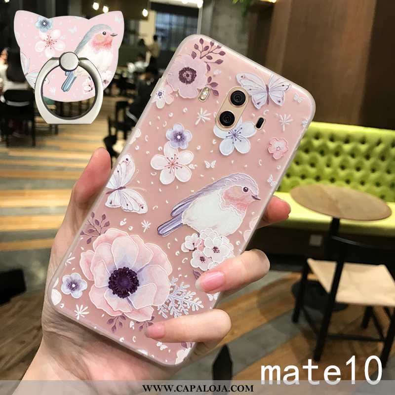 Capa Huawei Mate 10 Slim Cases Antiqueda Malha Rosa, Capas Huawei Mate 10 Tendencia Promoção