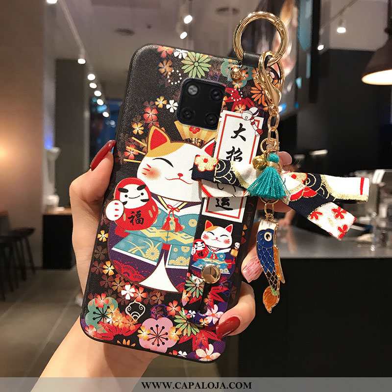 Capa Huawei Mate 20 Pro Silicone Gato Antiqueda Telemóvel Vermelho, Capas Huawei Mate 20 Pro Persona