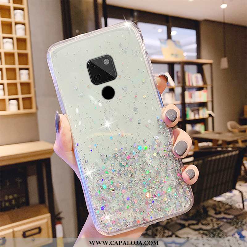 Capa Huawei Mate 20 X Estiloso Telemóvel Protetoras Malha Verde, Capas Huawei Mate 20 X Transparente