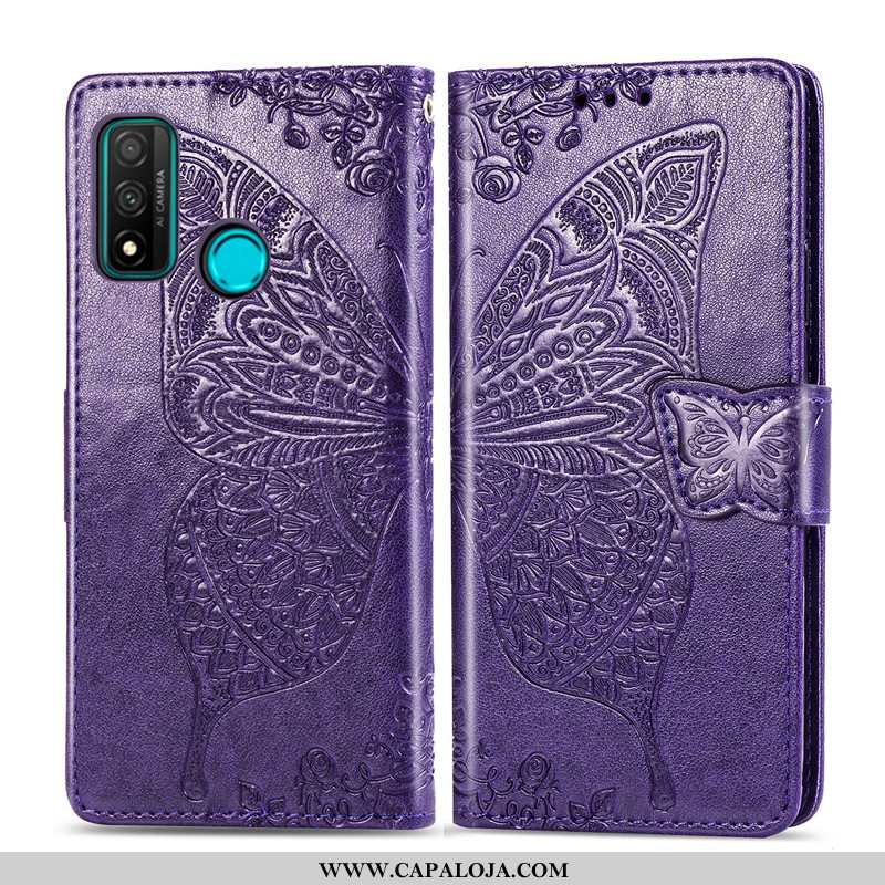 Capa Huawei P Smart 2020 Couro Vermelha Telemóvel Capas Rosa, Huawei P Smart 2020 Protetoras Promoçã