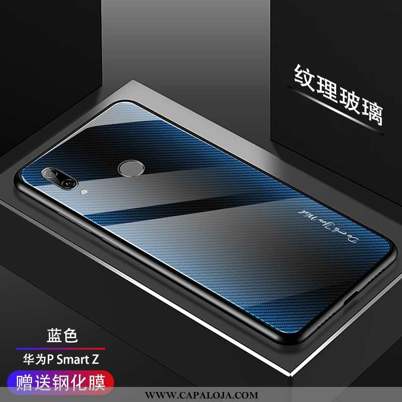 Capa Huawei P Smart Z Vidro Texturizada Cases Completa Azul, Capas Huawei P Smart Z Moda Comprar
