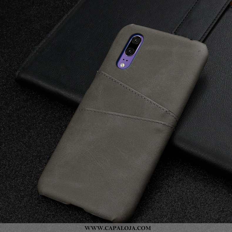 Capa Huawei P20 Couro Antiqueda Business Polegadas Castanho, Capas Huawei P20 Protetoras Promoção