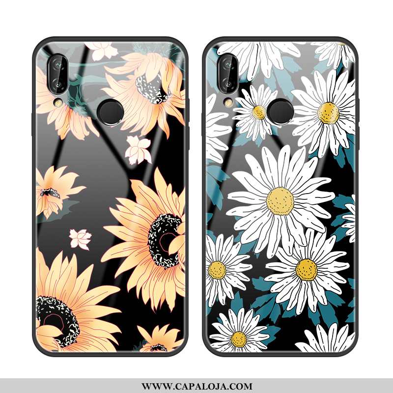 Capa Huawei P20 Lite Tendencia Feminino Vidro Capas Preto, Huawei P20 Lite Silicone Baratas