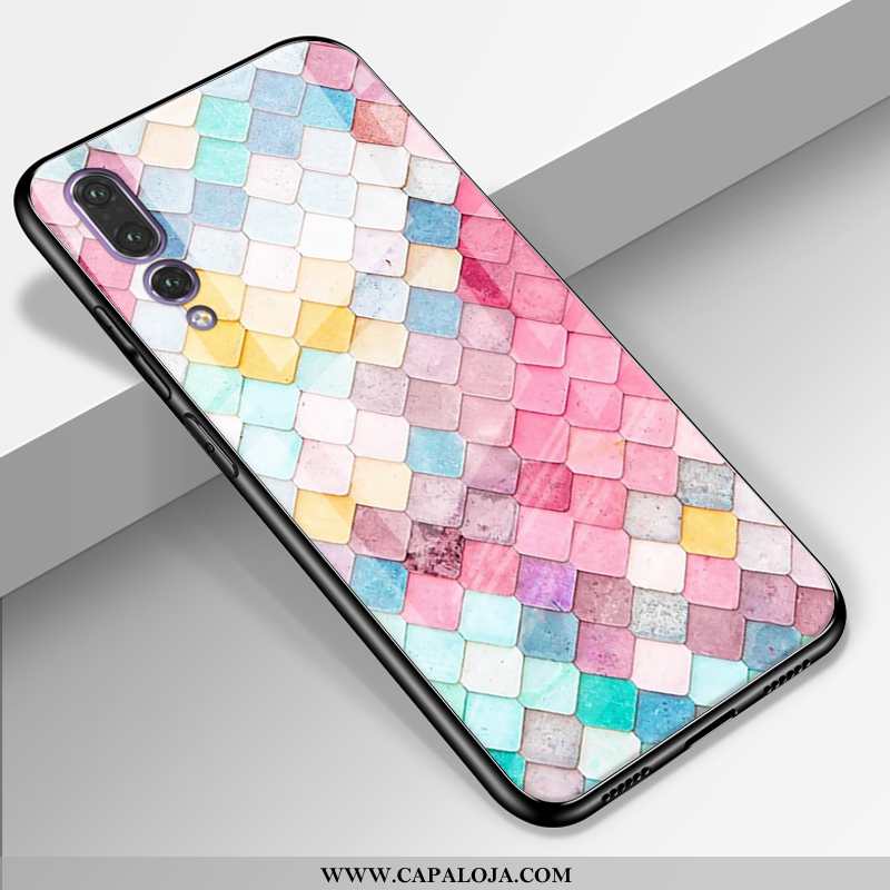 Capa Huawei P20 Pro Couro Legitimo Desenho Animado Silicone Capas Preto, Huawei P20 Pro Protetoras O