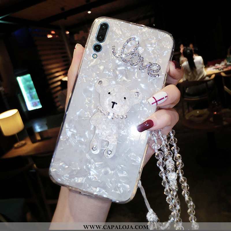 Capa Huawei P20 Pro Protetoras Tendencia Cases Cola Prata, Capas Huawei P20 Pro Cravejada Promoção