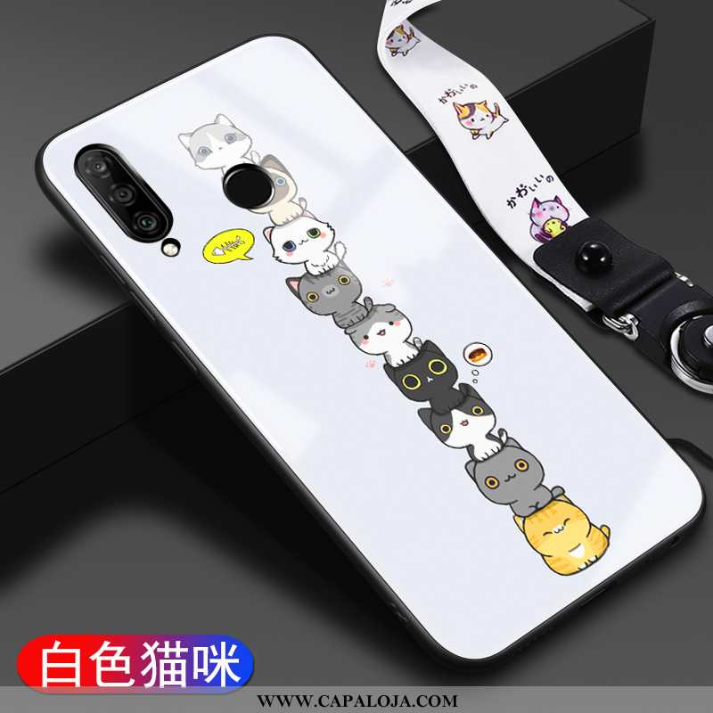 Capa Huawei P30 Lite Personalizada Cases Desenho Animado Nova Branco, Capas Huawei P30 Lite Criativa