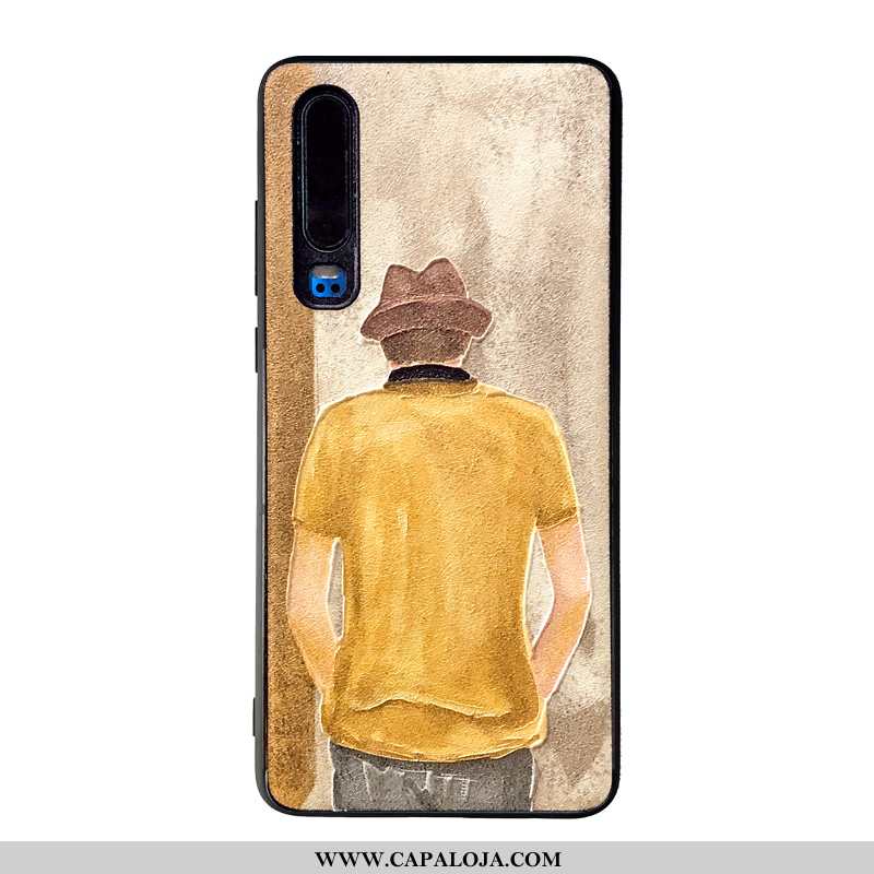 Capa Huawei P30 Protetoras Amarela Antiqueda Seda Amarelo, Capas Huawei P30 Cases Baratas