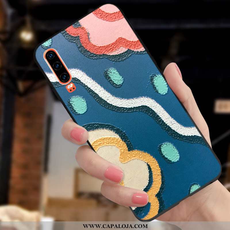 Capa Huawei P30 Soft Criativas Personalizado Pequena Vermelho, Capas Huawei P30 Protetoras Barato