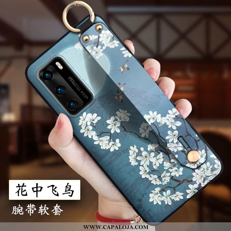 Capa Huawei P40 Criativas Completa Tendencia Silicone Verde, Capas Huawei P40 Slim Baratas