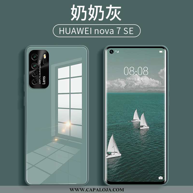 Capa Huawei P40 Lite 5g Protetoras Vidro Telemóvel Verde, Capas Huawei P40 Lite 5g Silicone Promoção