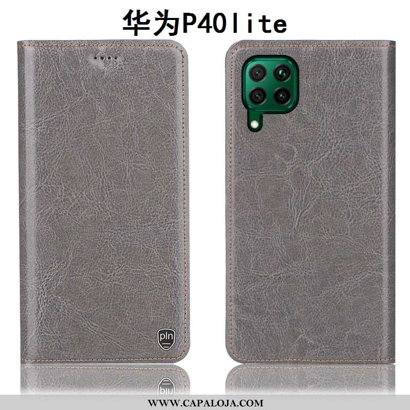 Capa Huawei P40 Lite Protetoras Capas Completa Tigrada Cinza, Huawei P40 Lite Couro Genuíno Baratas