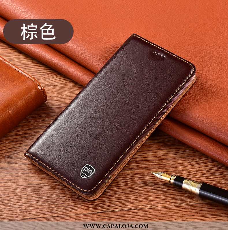 Capa Huawei P40 Lite Protetoras Telemóvel Completa Cases Castanho, Capas Huawei P40 Lite Couro Legit
