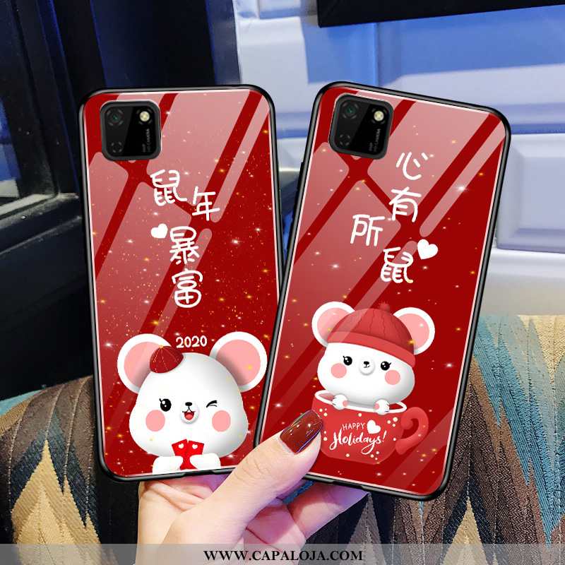 Capa Huawei Y5p Vidro Vermelha Capas Cases Vermelho, Huawei Y5p Slim Promoção