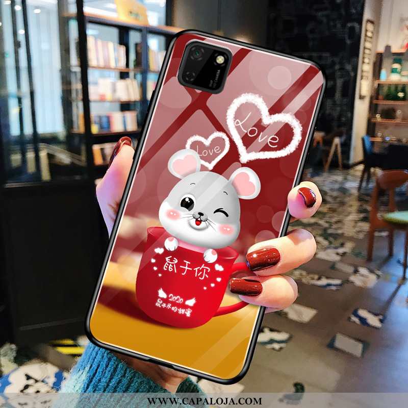 Capa Huawei Y5p Vidro Vermelha Capas Cases Vermelho, Huawei Y5p Slim Promoção