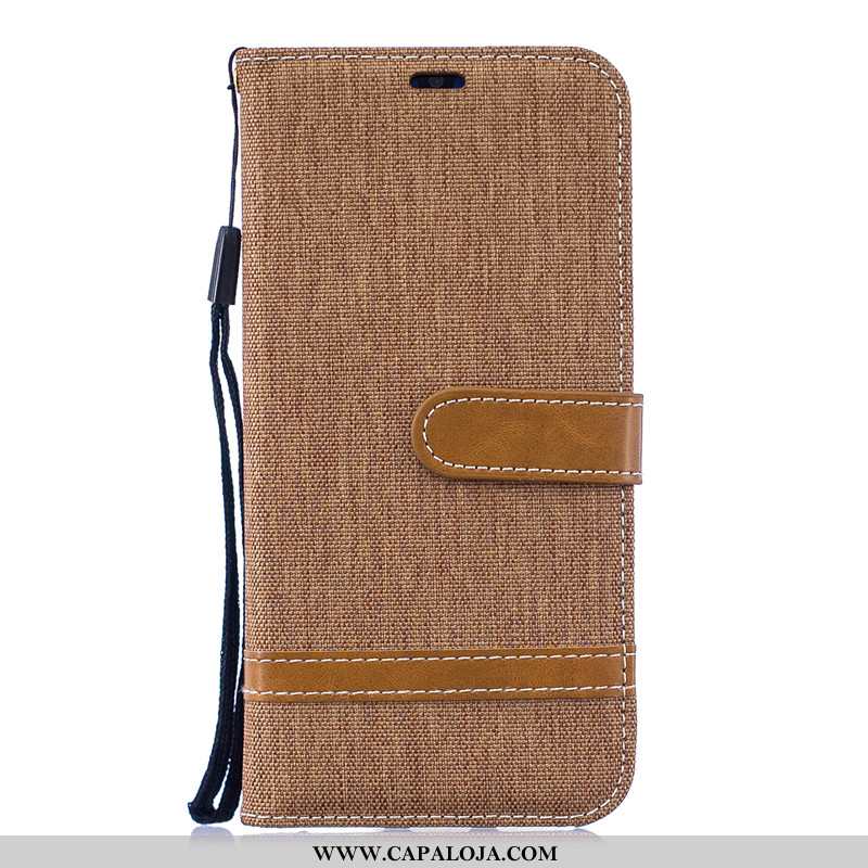 Capa Huawei Y6 2020 Couro Cases Denim Feminino Castanho, Capas Huawei Y6 2020 Protetoras Online