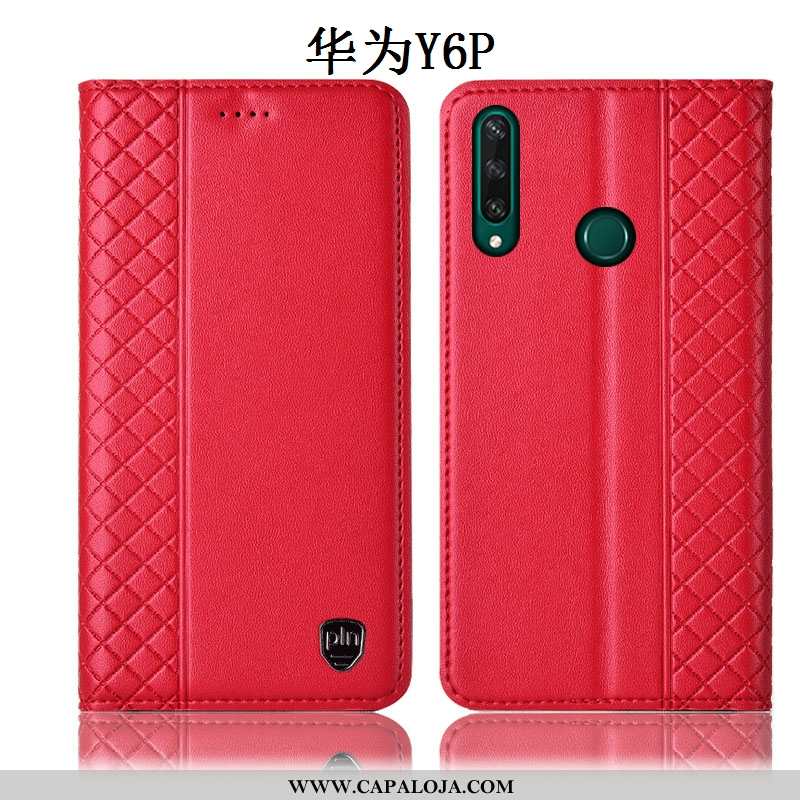 Capa Huawei Y6p Couro Genuíno Telemóvel Marrom Antiqueda Castanho, Capas Huawei Y6p Protetoras Barat