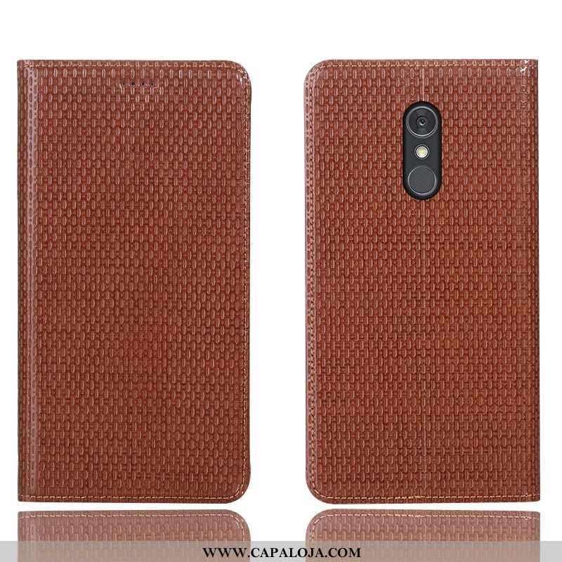 Capa Lg Q Stylus Couro Genuíno Completa Cover Cases Castanho, Capas Lg Q Stylus Protetoras Venda