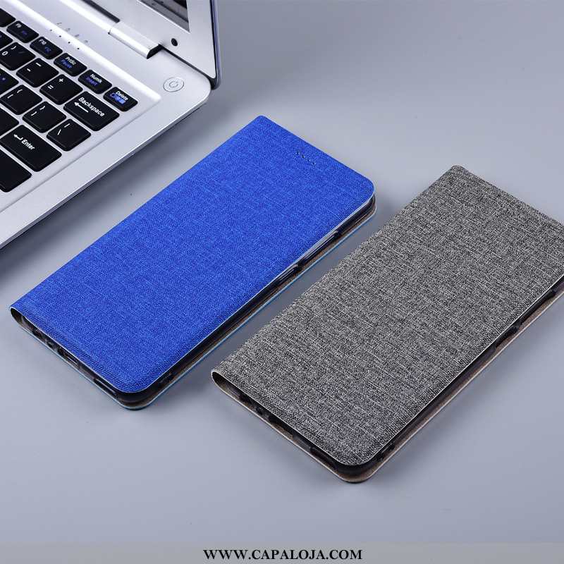 Capa Lg Q6 Couro Linho Capas Cases Azul, Lg Q6 Protetoras Promoção