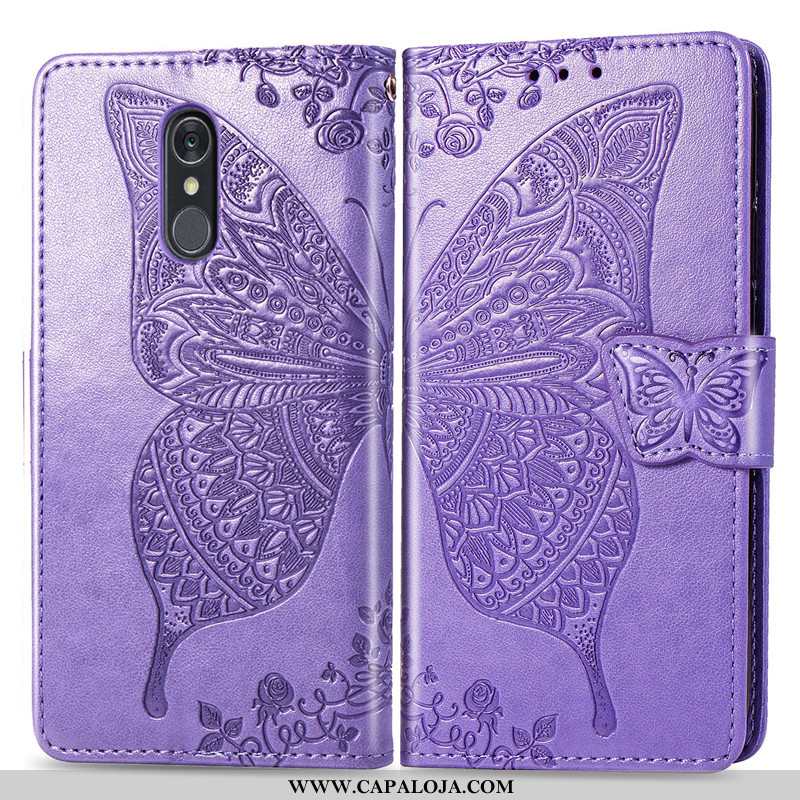 Capa Lg Q7 Bonitos Cordao 2020 Feminino Roxo, Capas Lg Q7 Couro Comprar