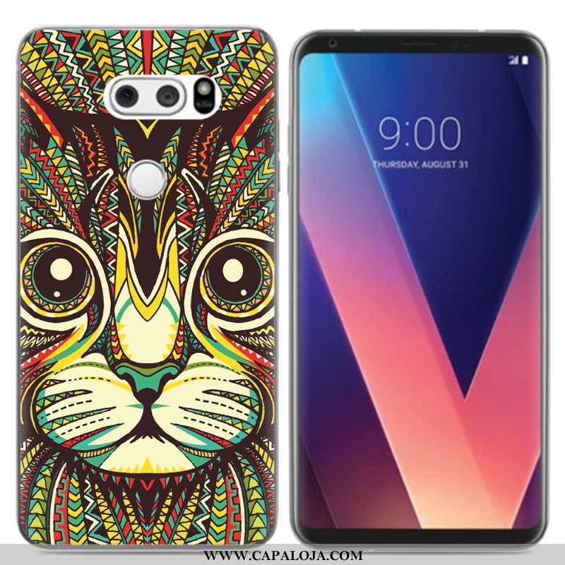 Capa Lg V30 Soft Pequena Criativas Capas Preto, Lg V30 Silicone Promoção