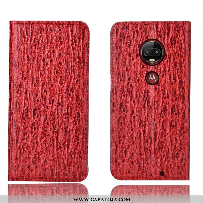 Capa Moto G7 Plus Protetoras Vermelha Capas Pássaro Vermelho, Moto G7 Plus Couro Legitimo Venda