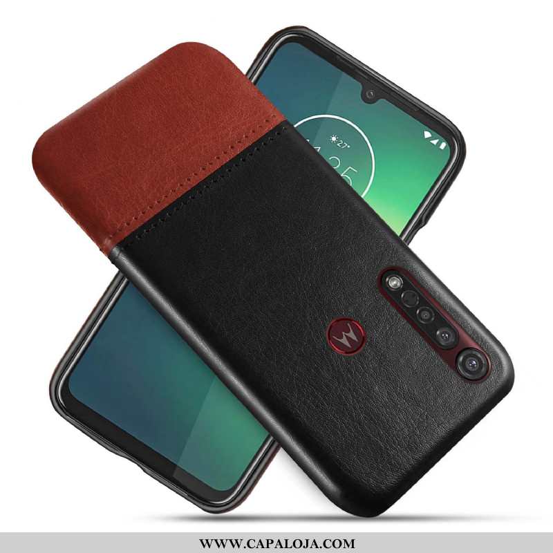 Capa Moto G8 Plus Couro Azul Capas Criativas, Moto G8 Plus Protetoras Online