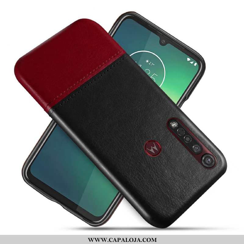 Capa Moto G8 Plus Couro Azul Capas Criativas, Moto G8 Plus Protetoras Online