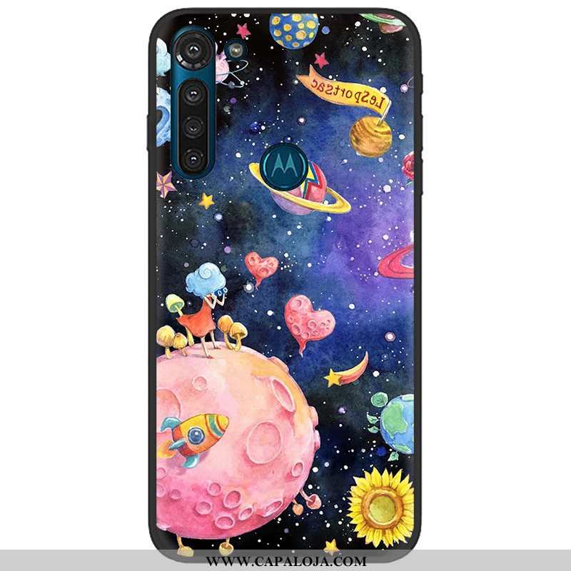 Capa Moto G8 Power Fosco Tecido Telemóvel Soft Rosa, Capas Moto G8 Power Tendencia Venda