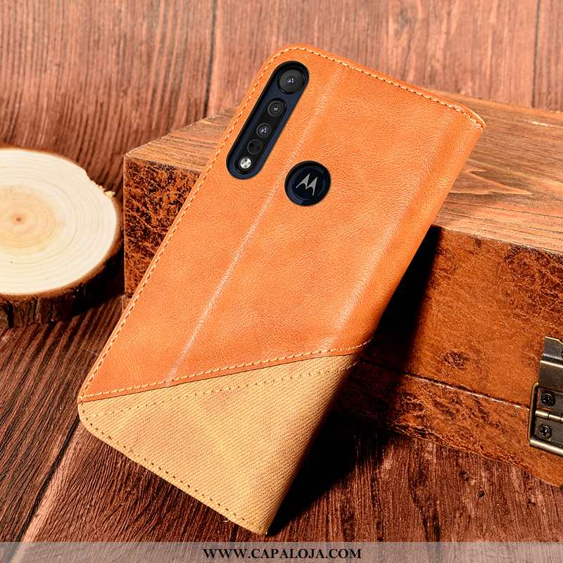 Capa Motorola One Macro Protetoras Laranja Suporte Telemóvel, Capas Motorola One Macro Couro Online