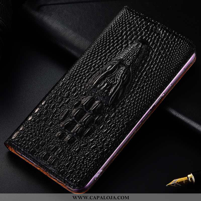 Capa Motorola One Vision Couro Legitimo Crocs Telemóvel Azul, Capas Motorola One Vision Protetoras O