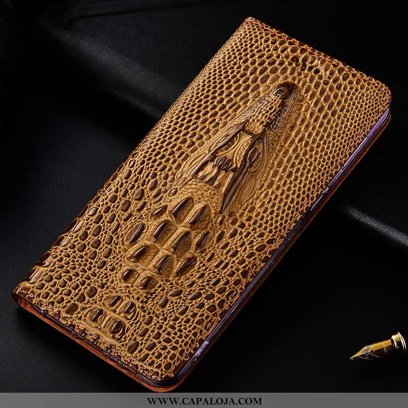 Capa Motorola One Vision Couro Legitimo Crocs Telemóvel Azul, Capas Motorola One Vision Protetoras O