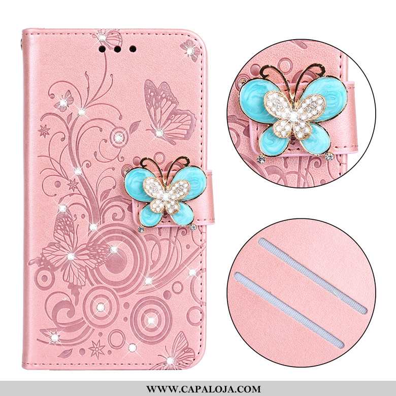 Capa Nokia 3.2 Soft Capas Florido Couro Roxo, Nokia 3.2 Protetoras Barato
