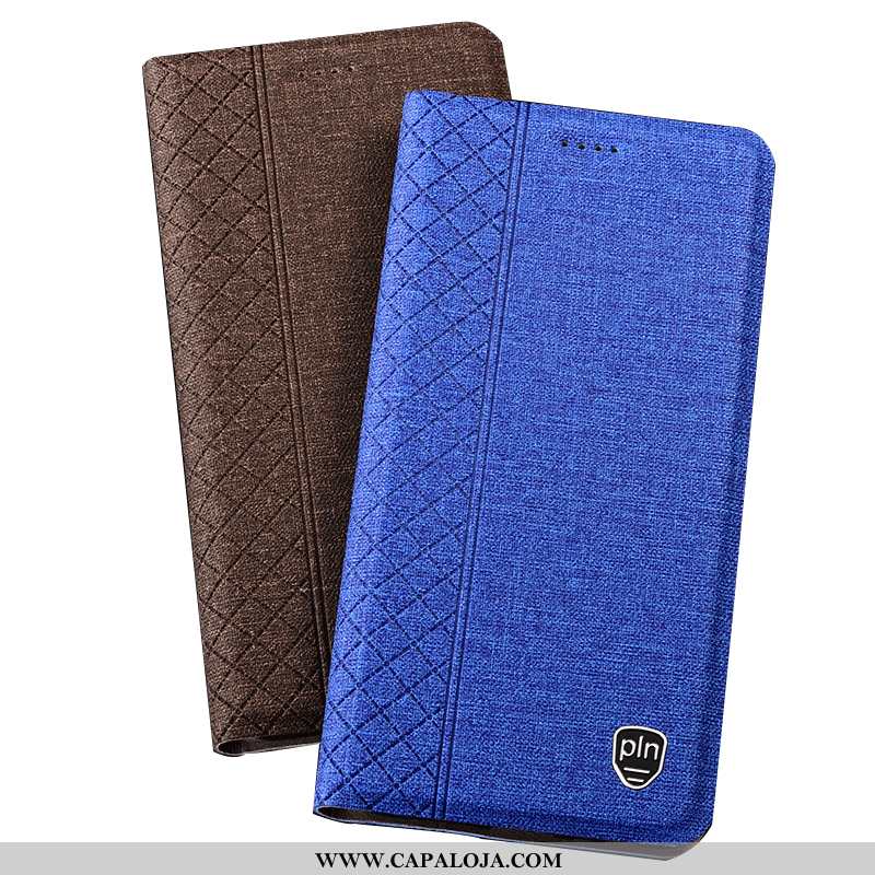 Capa Nokia 5.1 Linho Telemóvel Capas Cases Azul, Nokia 5.1 Protetoras Barato