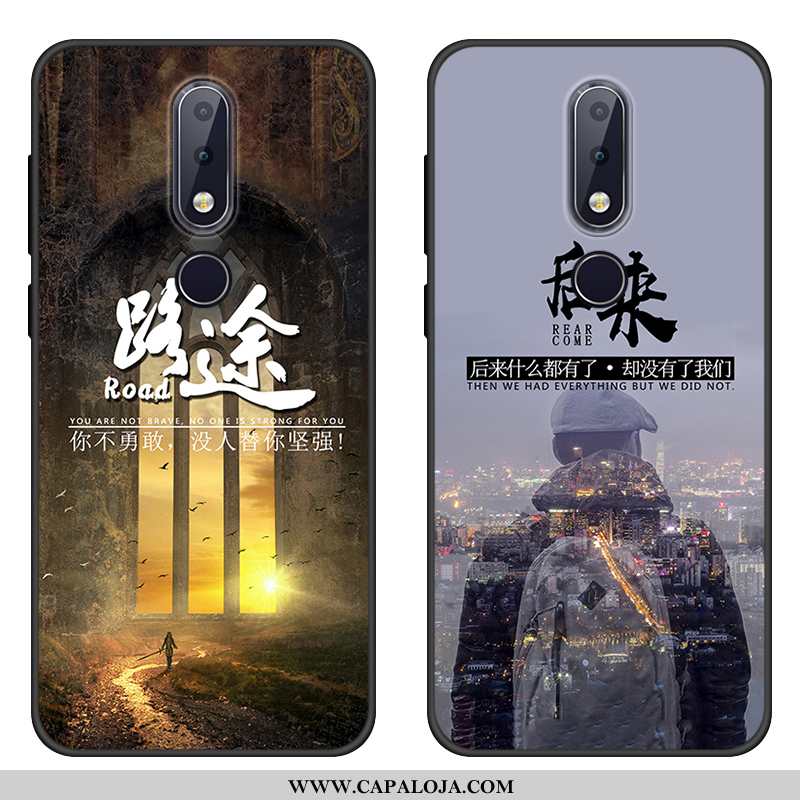 Capa Nokia 5.1 Plus Silicone Cinza Masculino Antiqueda, Capas Nokia 5.1 Plus Tendencia Barato