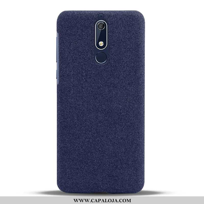 Capa Nokia 5.1 Protetoras Azul Escuro Pano Telemóvel, Capas Nokia 5.1 Slim Baratas