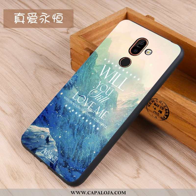 Capa Nokia 7 Plus Silicone Preto Completa Capas, Nokia 7 Plus Protetoras Venda