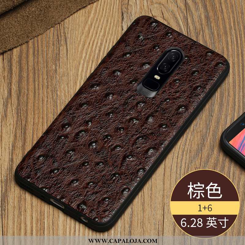 Capa Oneplus 6 Criativas Completa Luxo Cases Vermelho, Capas Oneplus 6 Couro Genuíno Online