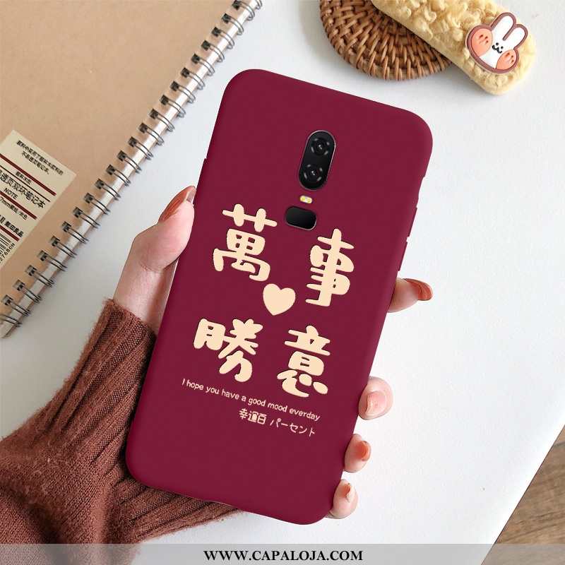Capa Oneplus 6 Fosco Capas Antiqueda Protetoras Vermelho, Oneplus 6 Personalizado Baratos