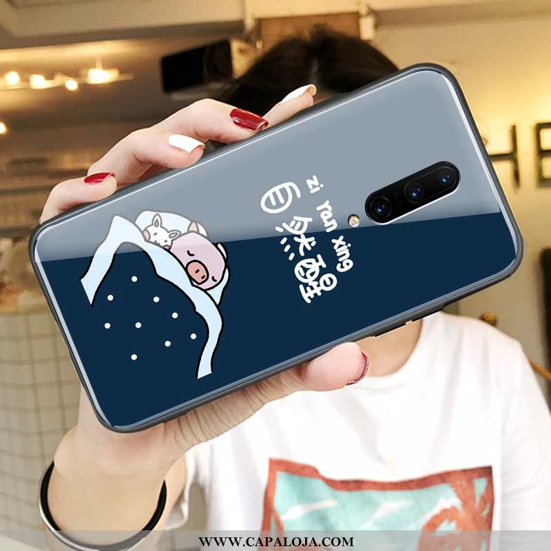 Capa Oneplus 8 Bonitos Telemóvel Malha Vidro Azul, Capas Oneplus 8 Slim Promoção