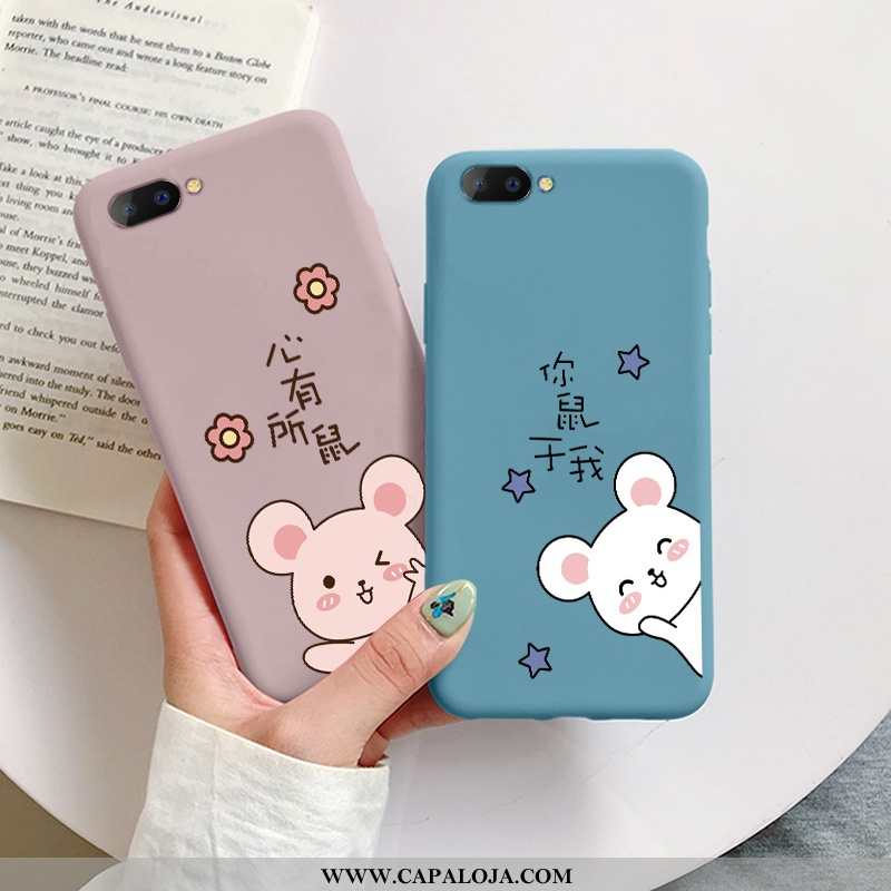 Capa Oppo A5 Criativas Masculino Casal Soft Azul, Capas Oppo A5 Desenho Animado Baratos
