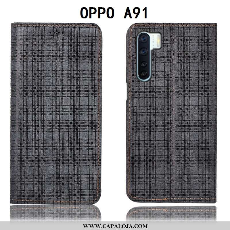 Capa Oppo A91 Couro Legitimo Capas Cases Xadrez Bordô, Oppo A91 Protetoras Promoção