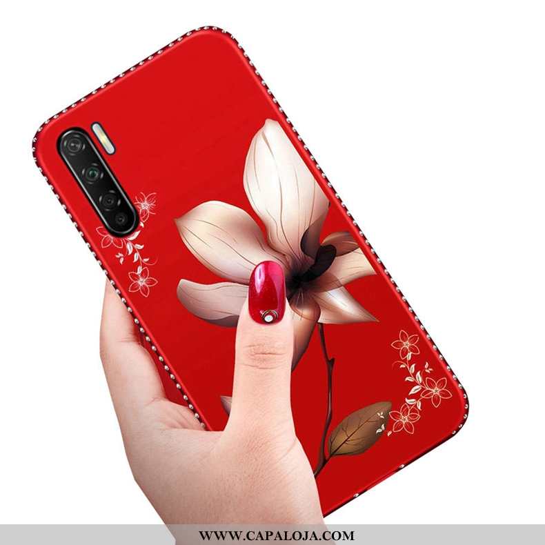 Capa Oppo A91 Silicone Cases Vermelha Criativas Vermelho, Capas Oppo A91 Fosco Comprar