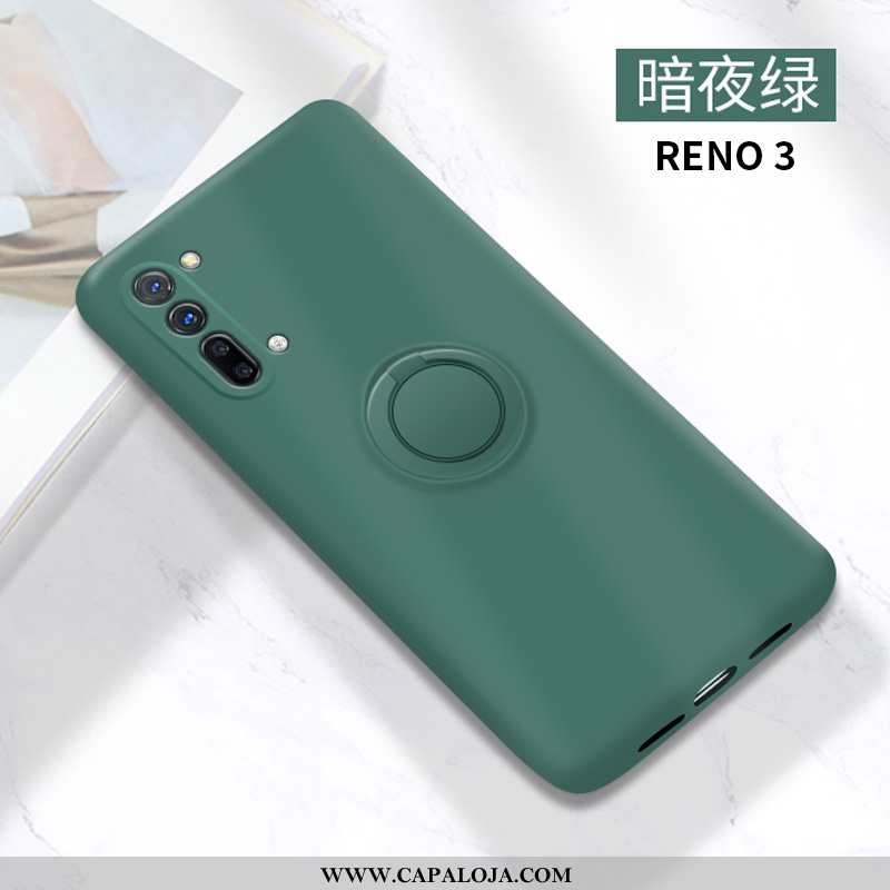 Capa Oppo Reno 3 Silicone Protetoras Capas Masculino Verde, Oppo Reno 3 Tendencia Online