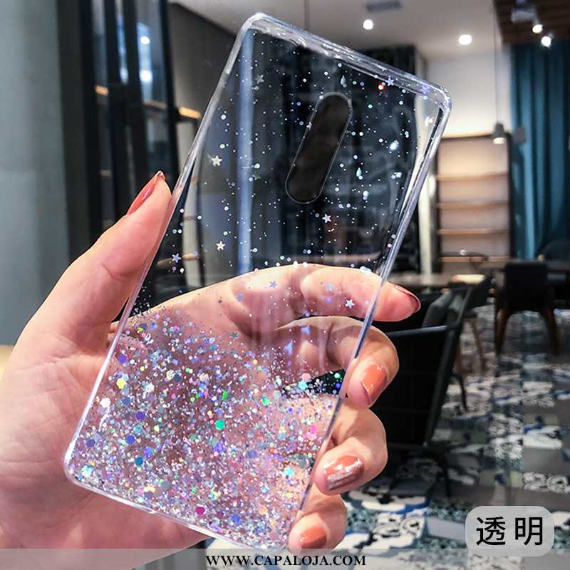 Capa Oppo Reno Z Personalizada Vermelha Transparente Telemóvel Preto, Capas Oppo Reno Z Criativas Pr