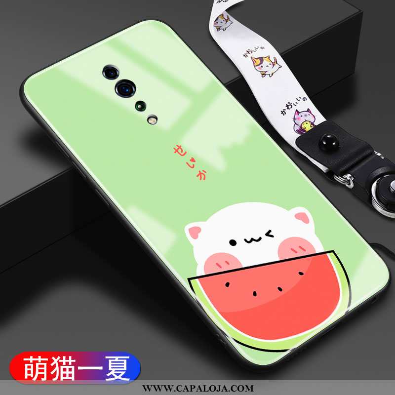 Capa Oppo Reno Z Vidro Vermelha Cases Desenho Animado Verde, Capas Oppo Reno Z Personalizada Baratos
