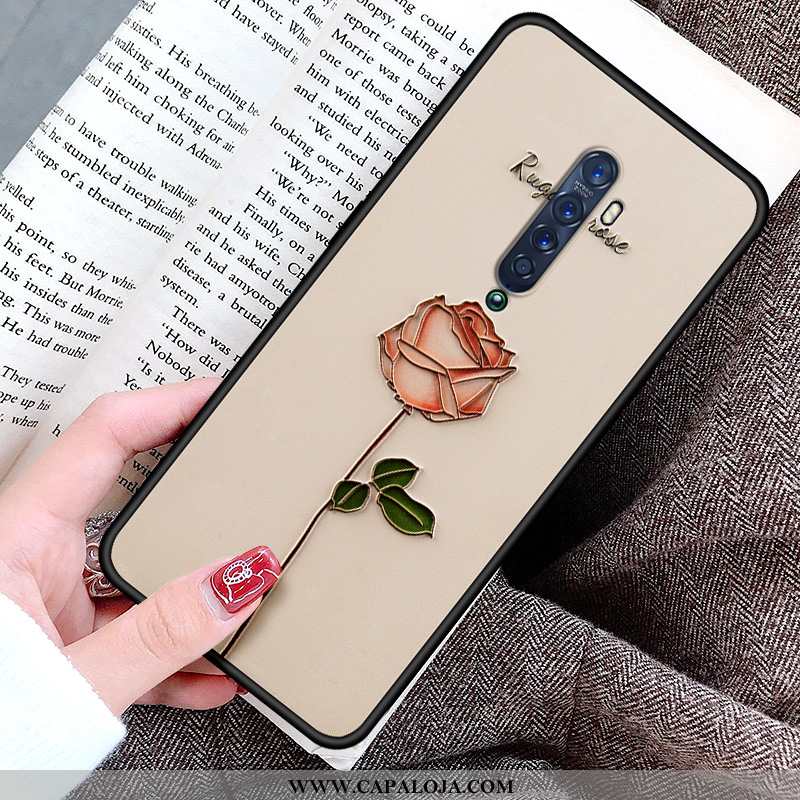 Capa Oppo Reno2 Silicone Antiqueda Capas Minimalista Verde, Oppo Reno2 Soft Promoção